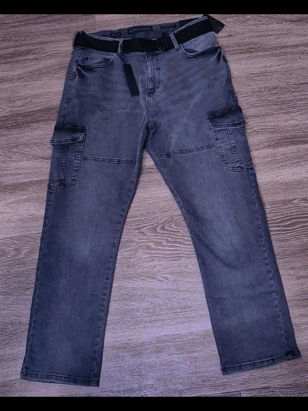 Men's Dark Gray Cargo Pants with Utility Pockets